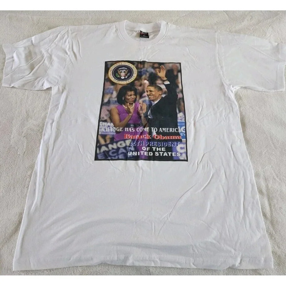 2009 Barack Obama Presidential Inauguration White T Shirt Mens Size 2X - Picture 1 of 4